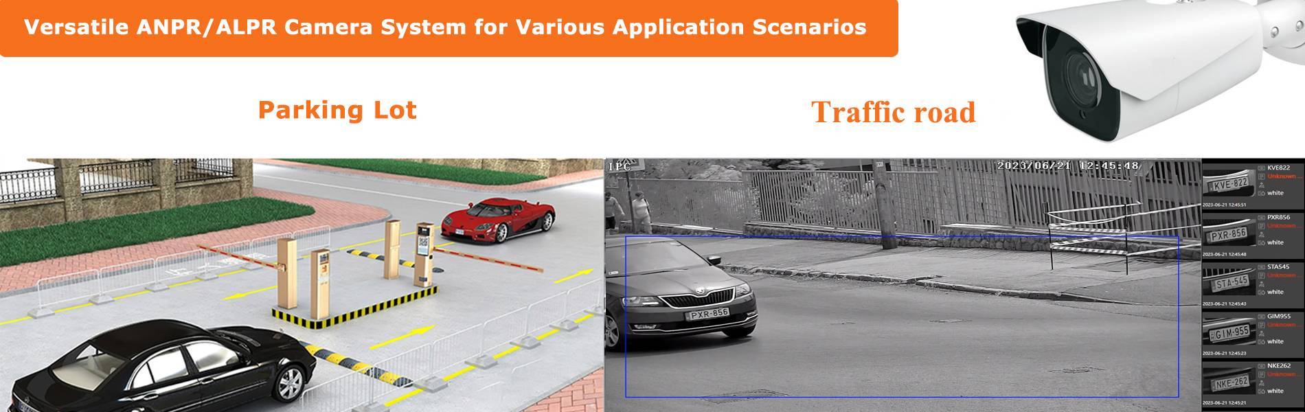 2MP ANPR LPR Camera for license plate number recognition